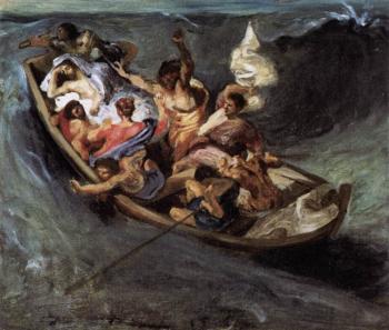Eugene Delacroix : Christ on the Lake of Gennezaret (sketch)